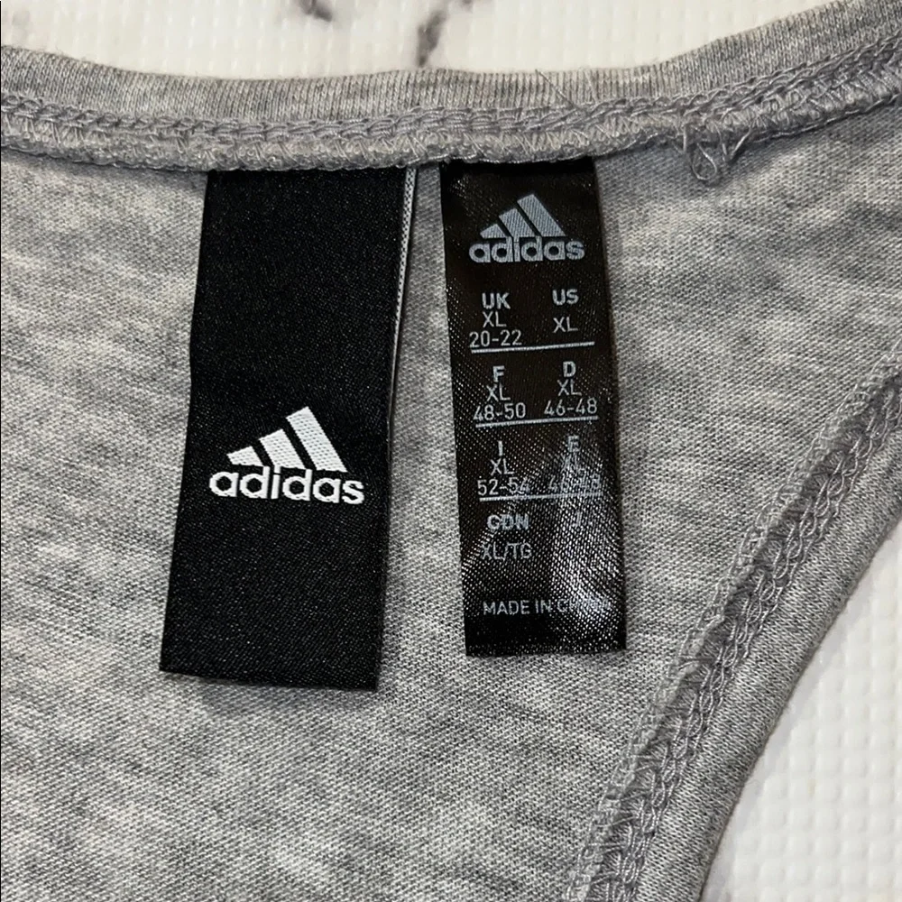 Adidas Gray Sleeveless Racerback Tank Top - Picture 2 of 6